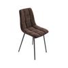 Vierfußstuhl Lech Braun Echtholz Beine - Schwarz/Braun, KONVENTIONELL, Holz/Textil (45/88/55cm)