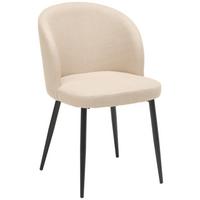 Vierfußstuhl Flo Webstoff Beige, B: 49 Cm - Beige/Schwarz, KONVENTIONELL, Textil/Metall (49/78/58cm) - MID.YOU