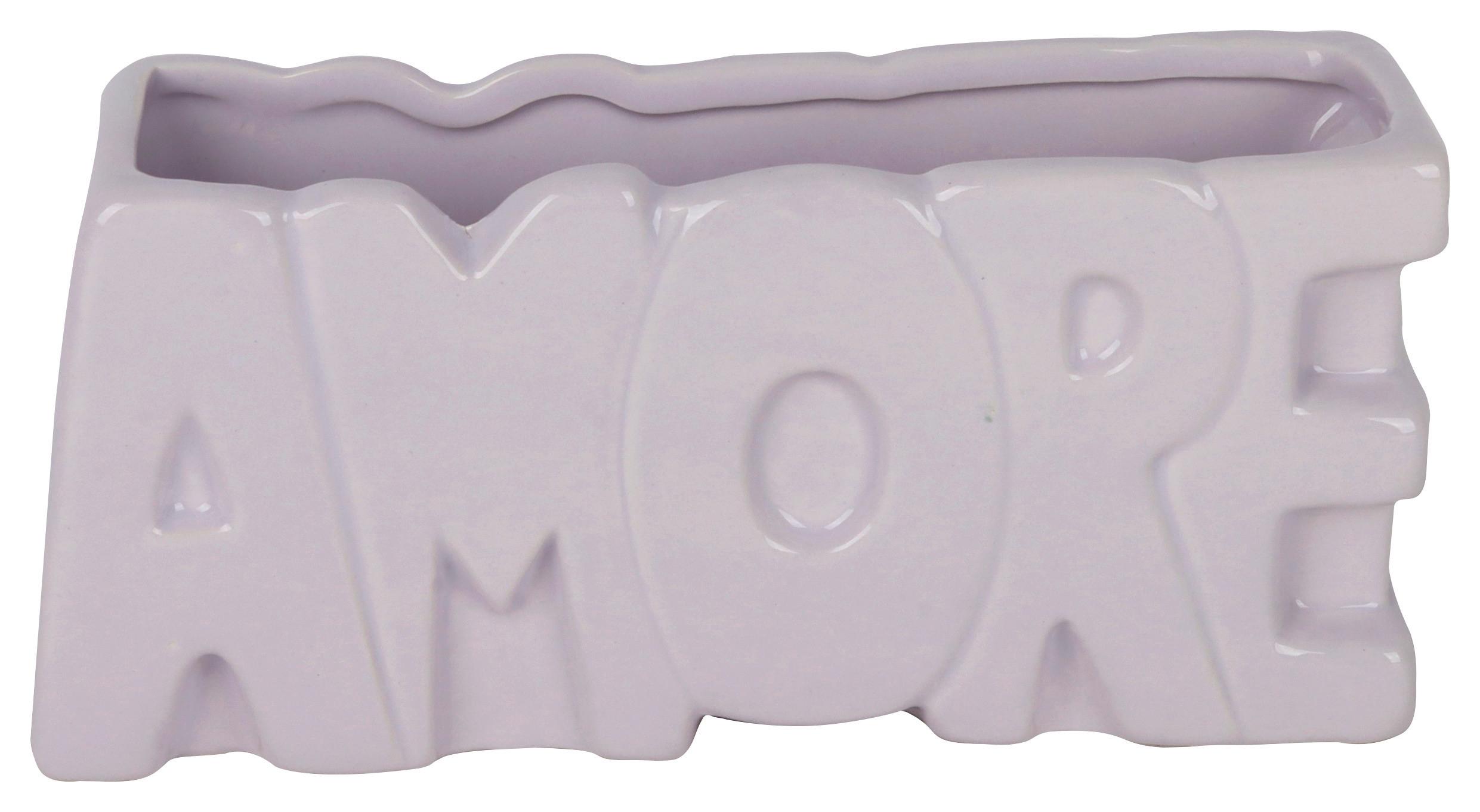 Váza AMORE - šeříková, Basics, keramika (22/11/6cm) - Mömax