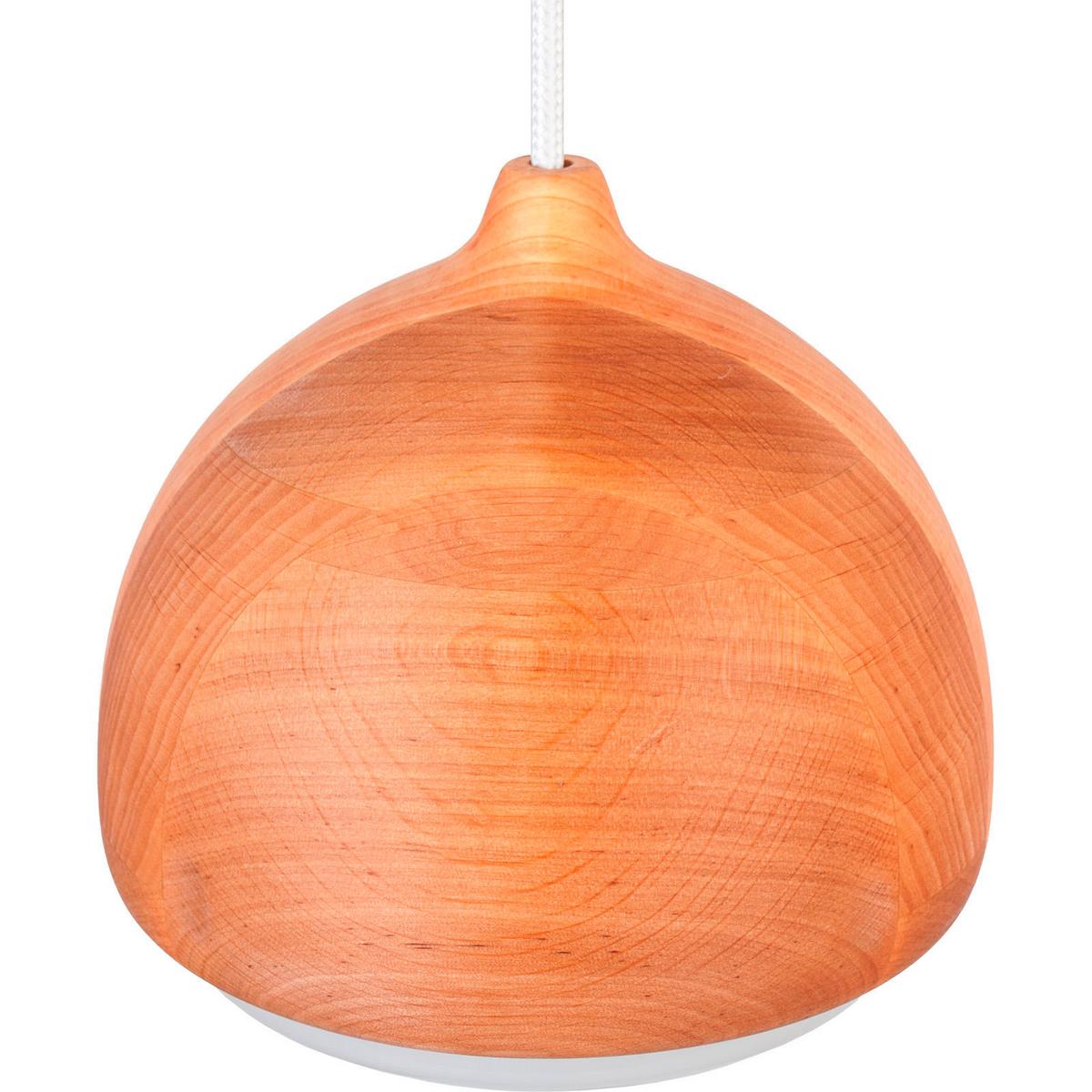 Hängeleuchte 8550132 Acorn I - Erlefarben/Weiß, Natur, Holz (17,5/90-140cm)