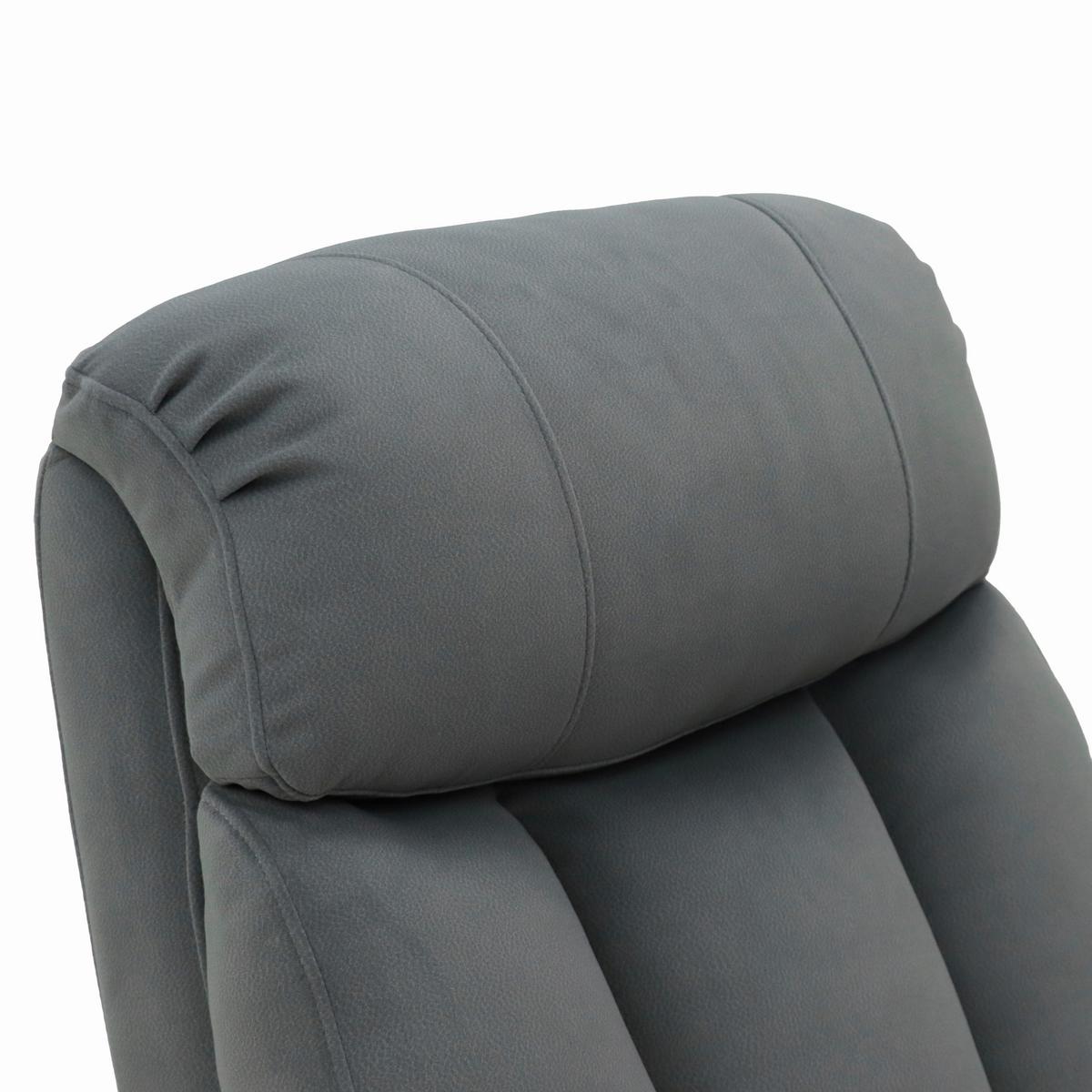Fernsehsessel Laurel mit Relaxfunktion Dunkelgrau - Dunkelgrau, Basics, Textil/Metall (88/106/90cm) - P & B