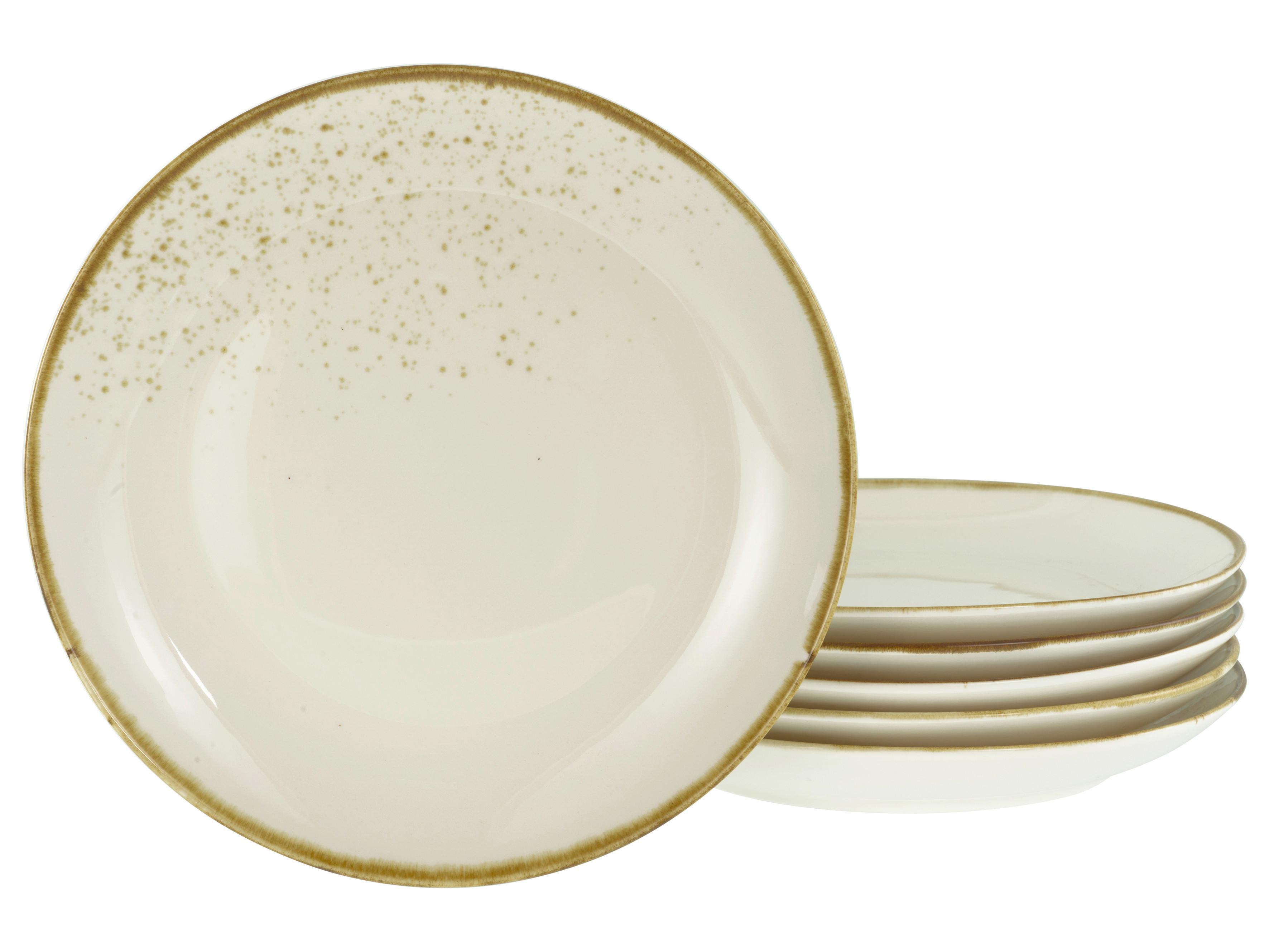 Speisetellerset, 6tlg. Steinzeug, Creme - Creme, Basics, Keramik (27cm) - Creatable
