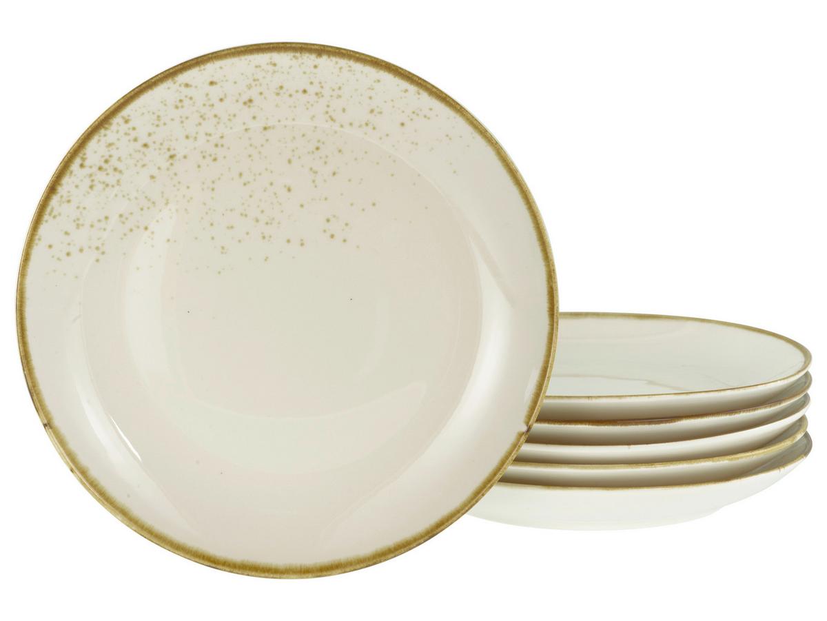 Speisetellerset, 6tlg. Steinzeug, Creme - Creme, Basics, Keramik (27cm) - Creatable