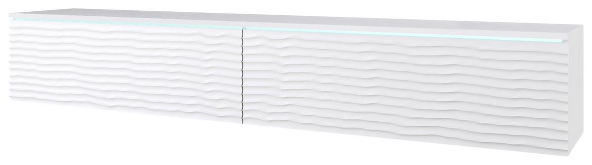 Lowboard D180 Weiss B: 180 Cm - Weiß/Grau, LIFESTYLE, Holzwerkstoff (180/30/33cm) - P & B