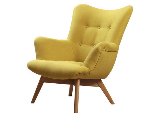Kreslo Safin - žltá, Moderný, textil (88/92/96cm) Kreslo Safin - žltá, Moderný, textil (88/92/96cm)