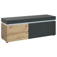 Tv-element Luci Grau Eiche Artisan/grau B: 150,4 Cm - Schwarz/Eiche Artisan, Trend, Holzwerkstoff (150,4/56,7/48cm) - MID.YOU