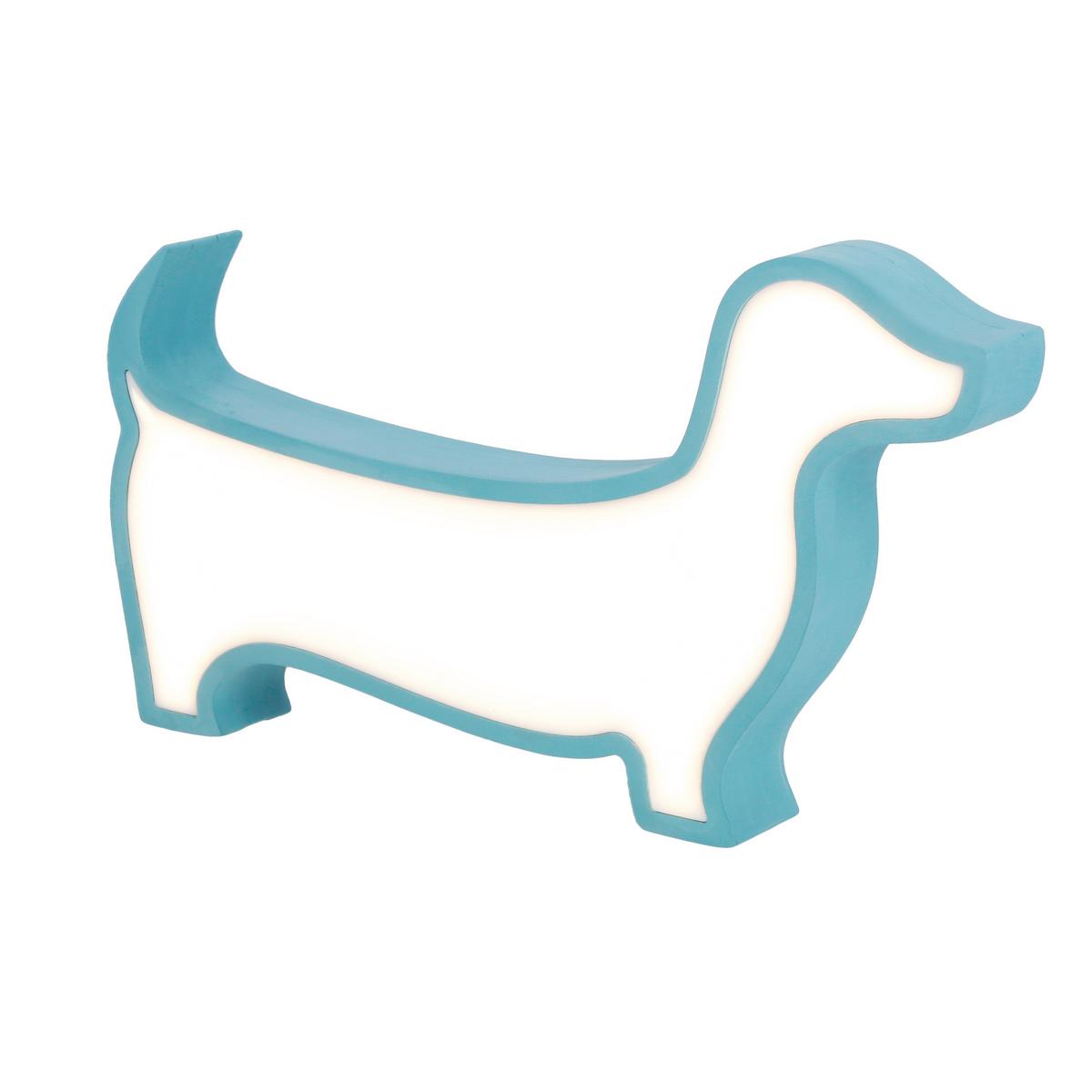 Kindertischleuchte 41-10636 Dog - Blau, Basics, Holzwerkstoff/Kunststoff (32/3.5/18cm)