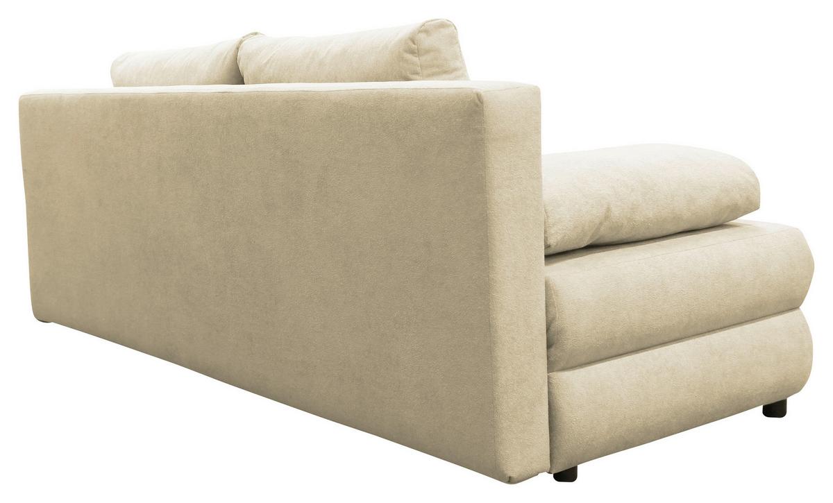 Schlafsofa Mela Beige B: 206cm - Beige/Schwarz, Design, Textil (206/87/88cm) - P & B
