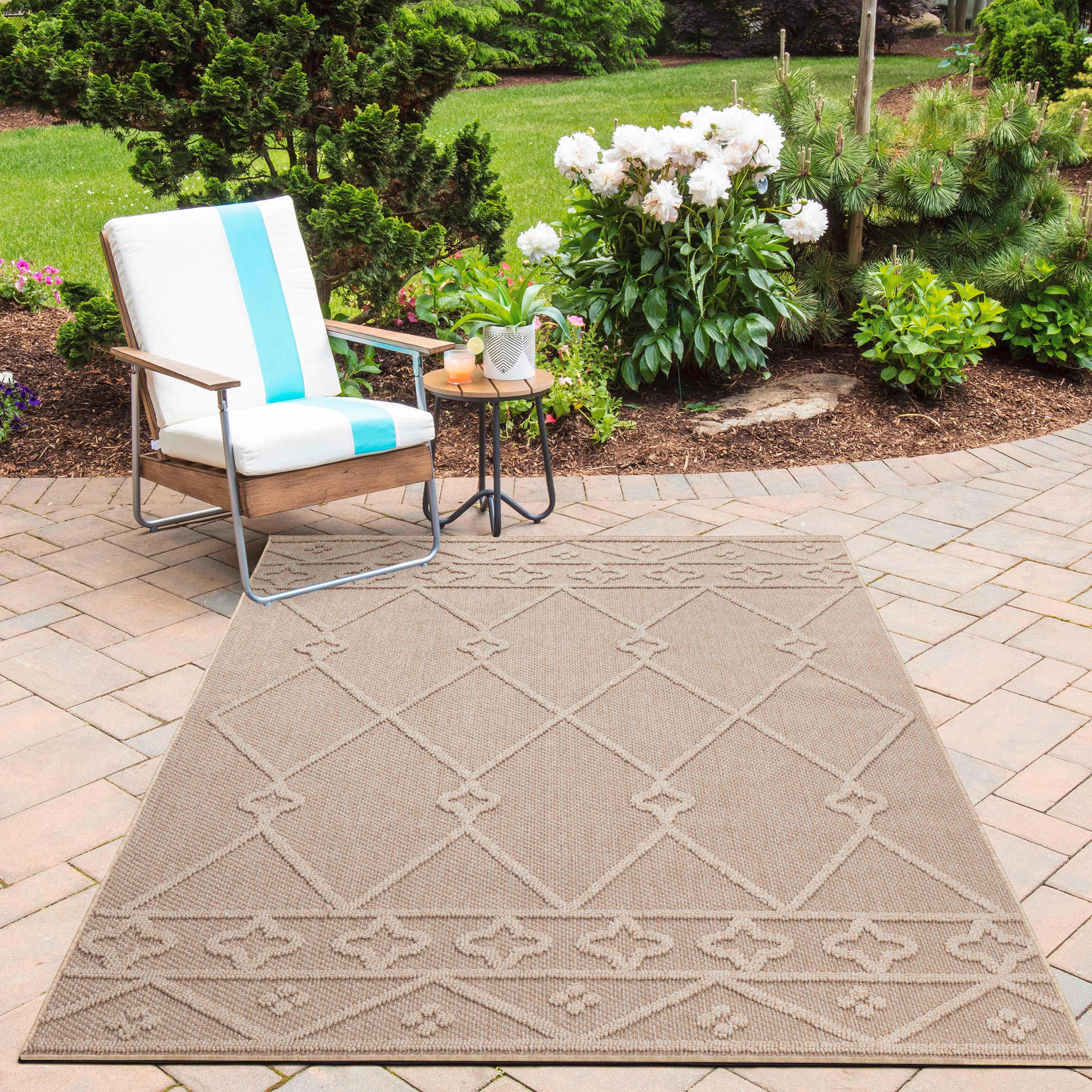 Outdoorteppich Patara - Beige, Design, Textil (80/150cm) - Novel
