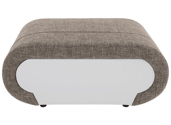 Taburet Carisma - bílá/hnědá, Moderní, textil (100/42/66cm) - Ombra Taburet Carisma - bílá/hnědá, Moderní, textil (100/42/66cm) - Ombra