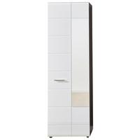 Garderobenschrank Line Weiß B: 60 cm - Weiß/Silbereichenfarben, MODERN, Glas/Holzwerkstoff (60/191/35cm) - MID.YOU