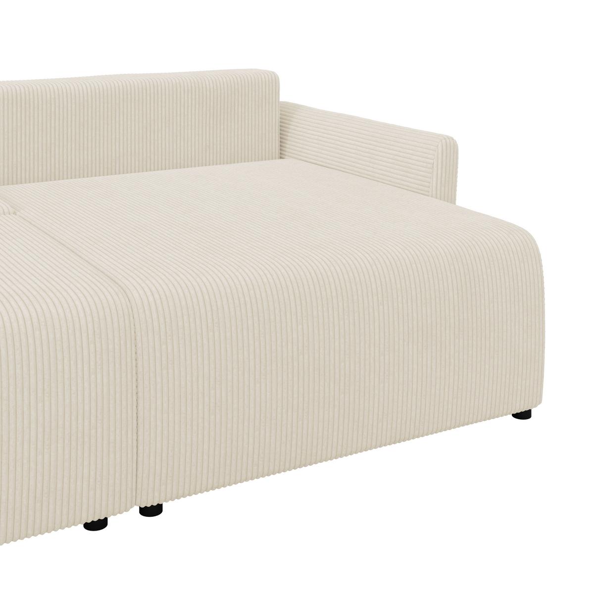 Ecksofa Mit Schlaffunktion Sonos, Beige 228x146 Cm - Ecru/Beige, MODERN, Textil (228/146cm)