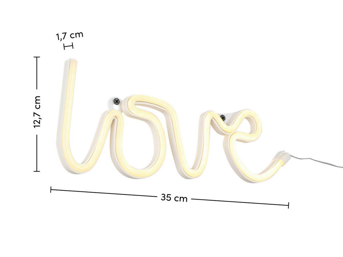 DEKORAČNÍ LED SVÍTIDLO LIEBES - bílá, Konvenční, plast (35/12,7/1,7cm) - Mömax