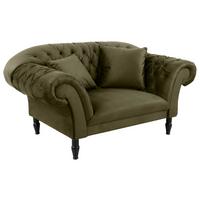 XXL-Sessel Cupido - Schwarz/Olivgrün, Design, Textil (180/94/103cm) - MID.YOU