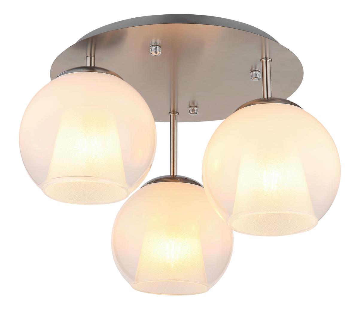 Deckenleuchte Barry Chromfarben Klar D: 41cm - Klar/Chromfarben, Basics, Glas/Metall (41/28.5cm) - Globo