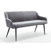 Sitzbank Grau B: 160 Cm - Schwarz/Grau, MODERN, Textil (160/85/61cm) - Livetastic