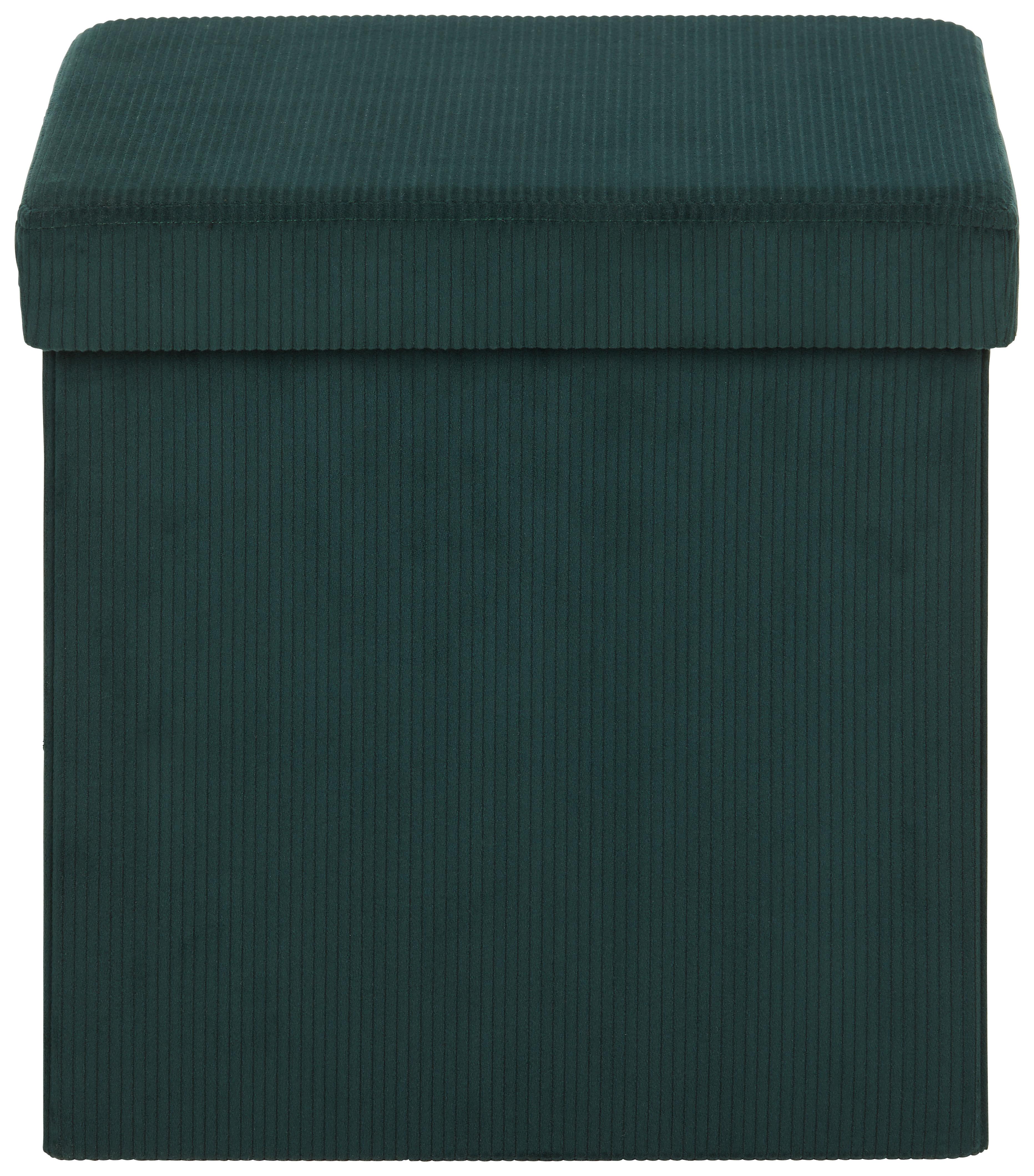 Úložný Box Na Sedenie Cord - tmavozelená, textil (38/38/38cm) - Modern Living