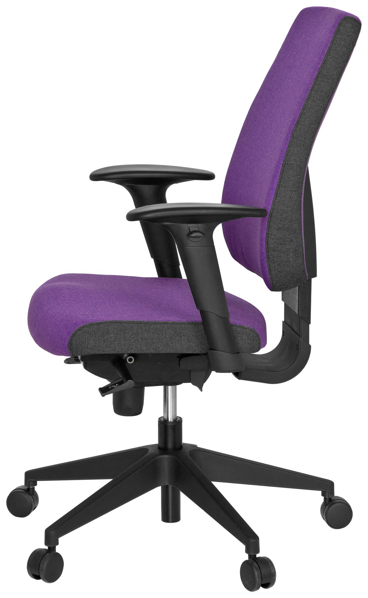 Drehstuhl Pro-Tec 500 Lila - Dunkelgrau/Lila, MODERN, Kunststoff/Textil (56/123/47cm) - MID.YOU