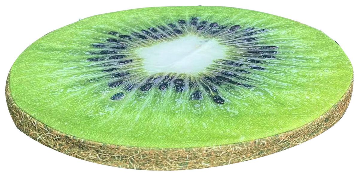 Sitzkissen Fruits - Grün, MODERN, Textil (38/2.5cm) - Luca Bessoni