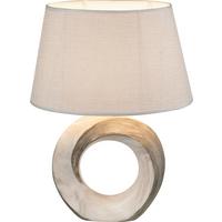 Tischlampe Grau Mit Kippschalter - Grau, Design, Keramik/Textil (31/20/41,5cm) - Globo