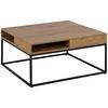 Dohányzóasztal Willford 80/80cm - tölgyfa színű/fekete, Trend, faalapú anyag/fém (80/80/40cm) - MID.YOU