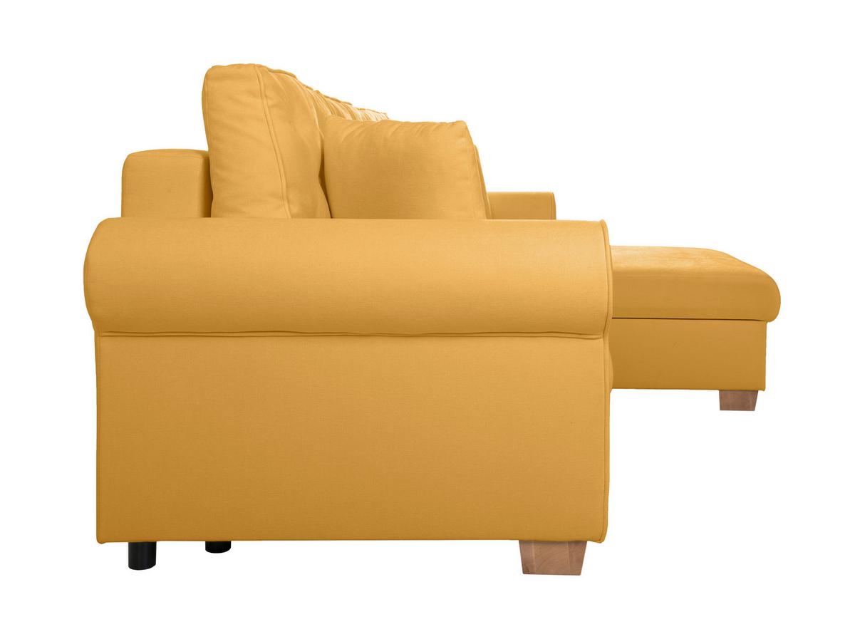 Ecksofa Arles, Gelb 48 S: 266x161 Cm - Gelb/Buchefarben, Design, Textil (266/161cm) - MID.YOU