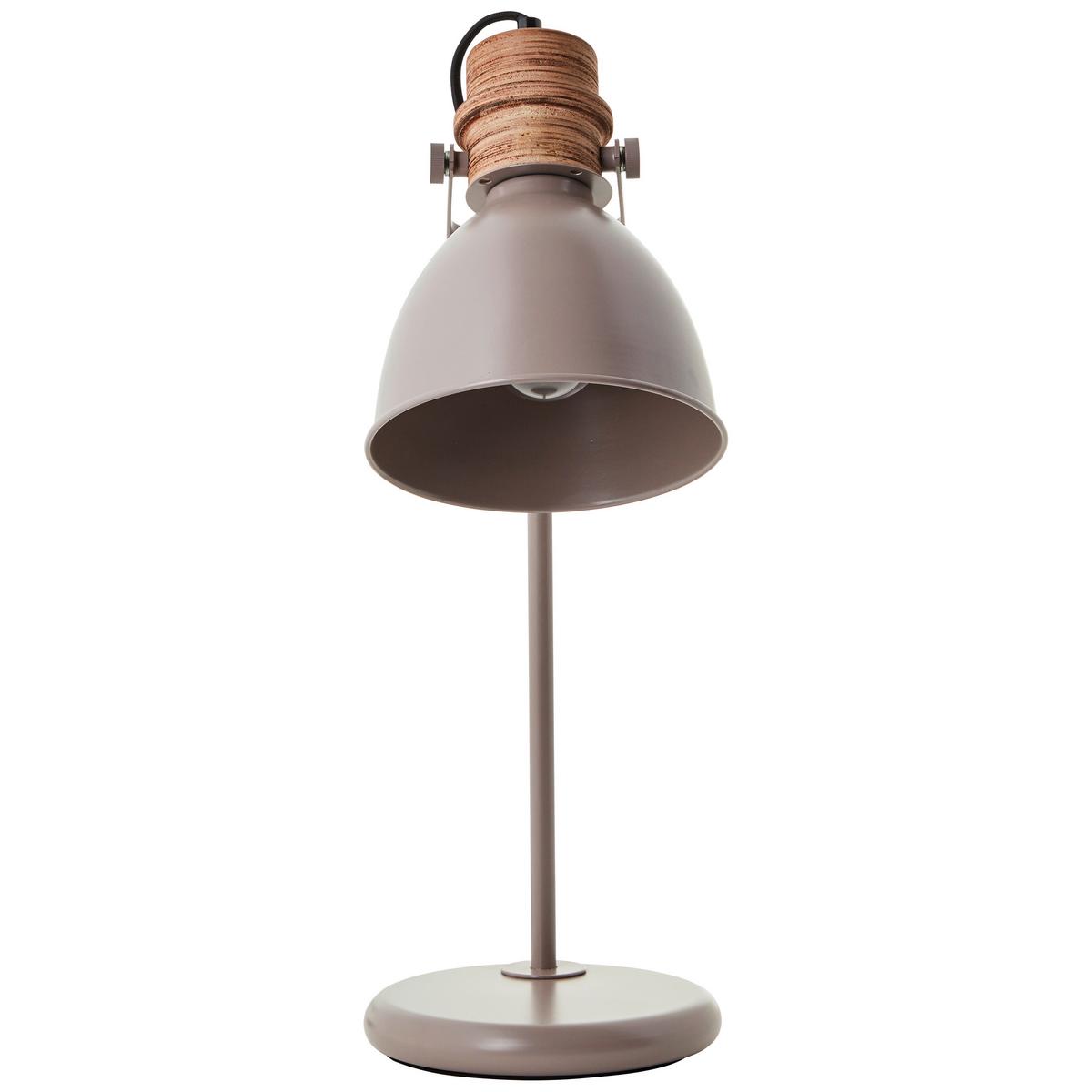 Tischleuchte 94555/20 Erena - Taupe, Basics, Holz/Metall (18/52/28,5cm) - Brilliant