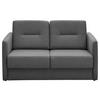 2-Sitzer-Sofa Mit Schlaffunktion Regi Grau - Schwarz/Grau, KONVENTIONELL, Textil (147/89/87cm) - Livetastic