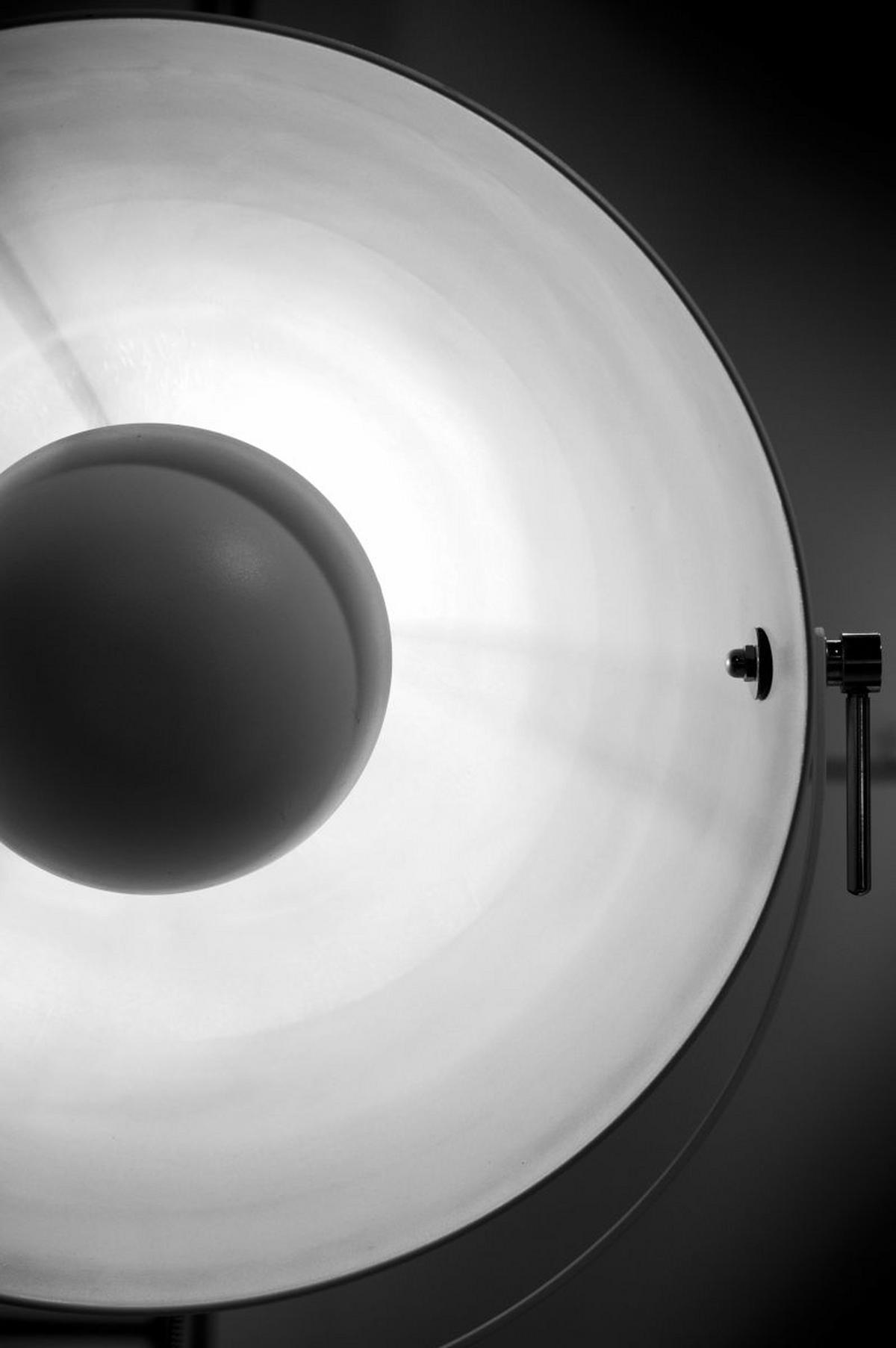 Stehlampe Hollywood Schwarz/Weiß höhenverstellbar - Schwarz/Weiß, Basics, Metall (68/183cm) - It's about Romi