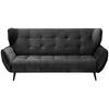 3-Sitzer-Sofa Ariana, Anthrazit B: 221 cm - Anthrazit/Schwarz, MODERN, Textil (221/105/98cm) - MID.YOU