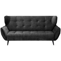 3-Sitzer-Sofa Ariana, Anthrazit B: 221 cm - Anthrazit/Schwarz, MODERN, Textil (221/105/98cm) - MID.YOU