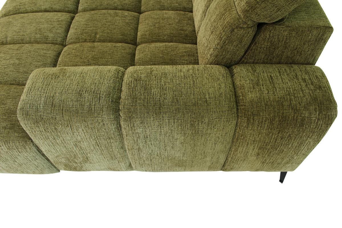 Rohová sedačka LAYA, ľavá, olivovozelená ženilka KANSAS - olivovozelená, Modern, textil (155/250cm) - Premium Living