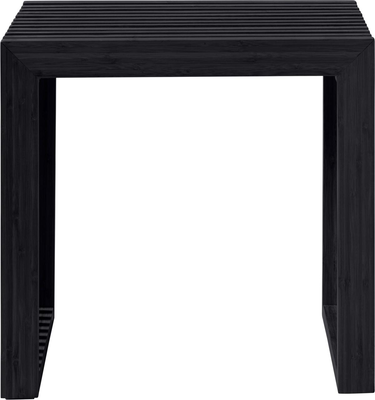 Hocker Rib - Schwarz, KONVENTIONELL, Holz (45/43/35cm) - MID.YOU