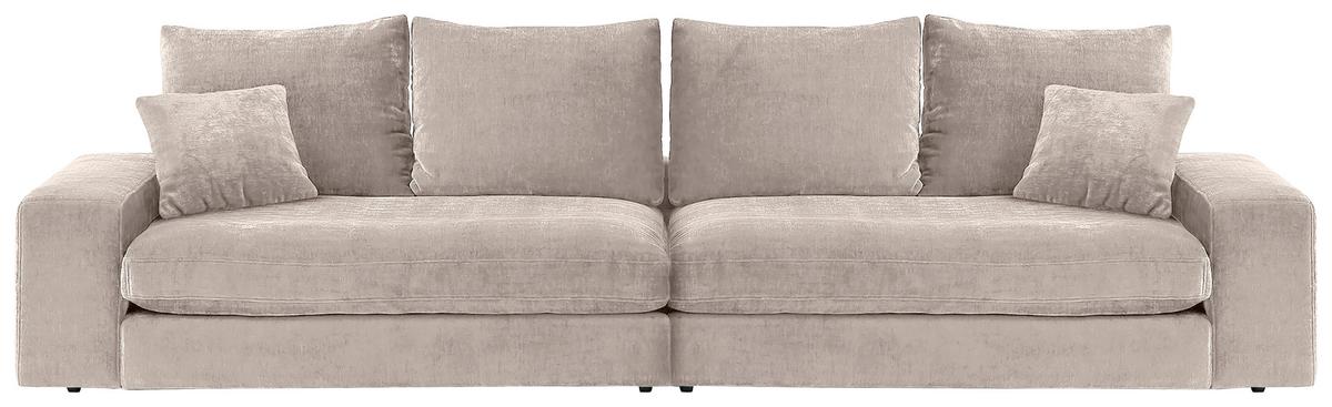 Bigsofa Be Relaxed - Creme/Schwarz, MODERN, Textil (273/67/125cm) - MID.YOU