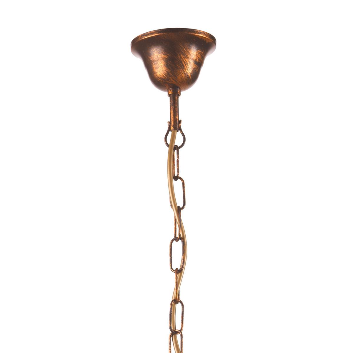 Hängeleuchte Klar Bronzefarben L: 30 cm - Klar/Bronzefarben, KONVENTIONELL, Glas/Metall (30/30/90cm)