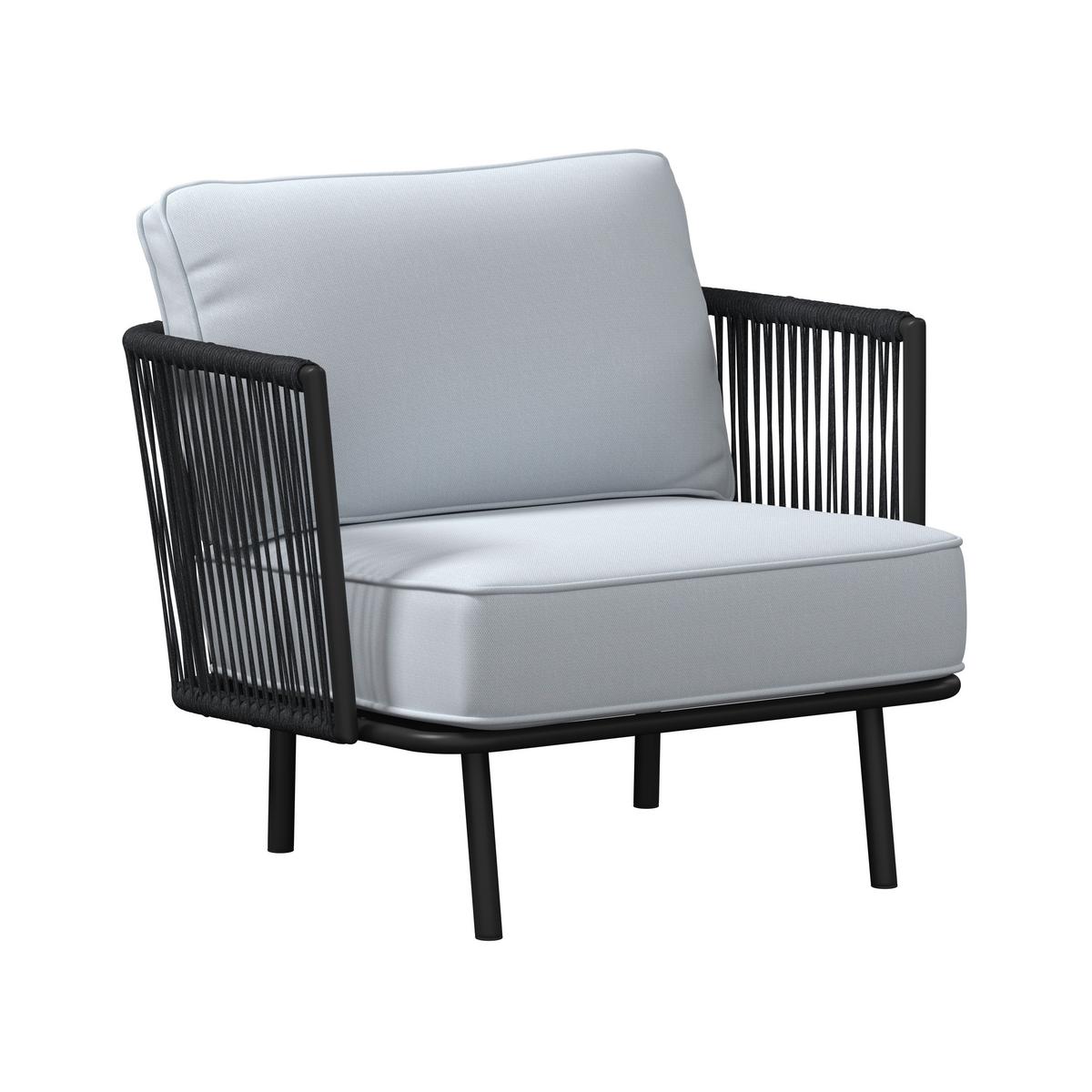 Loungegarnitur Montana - Schwarz, MODERN, Holz/Kunststoff - Beldano