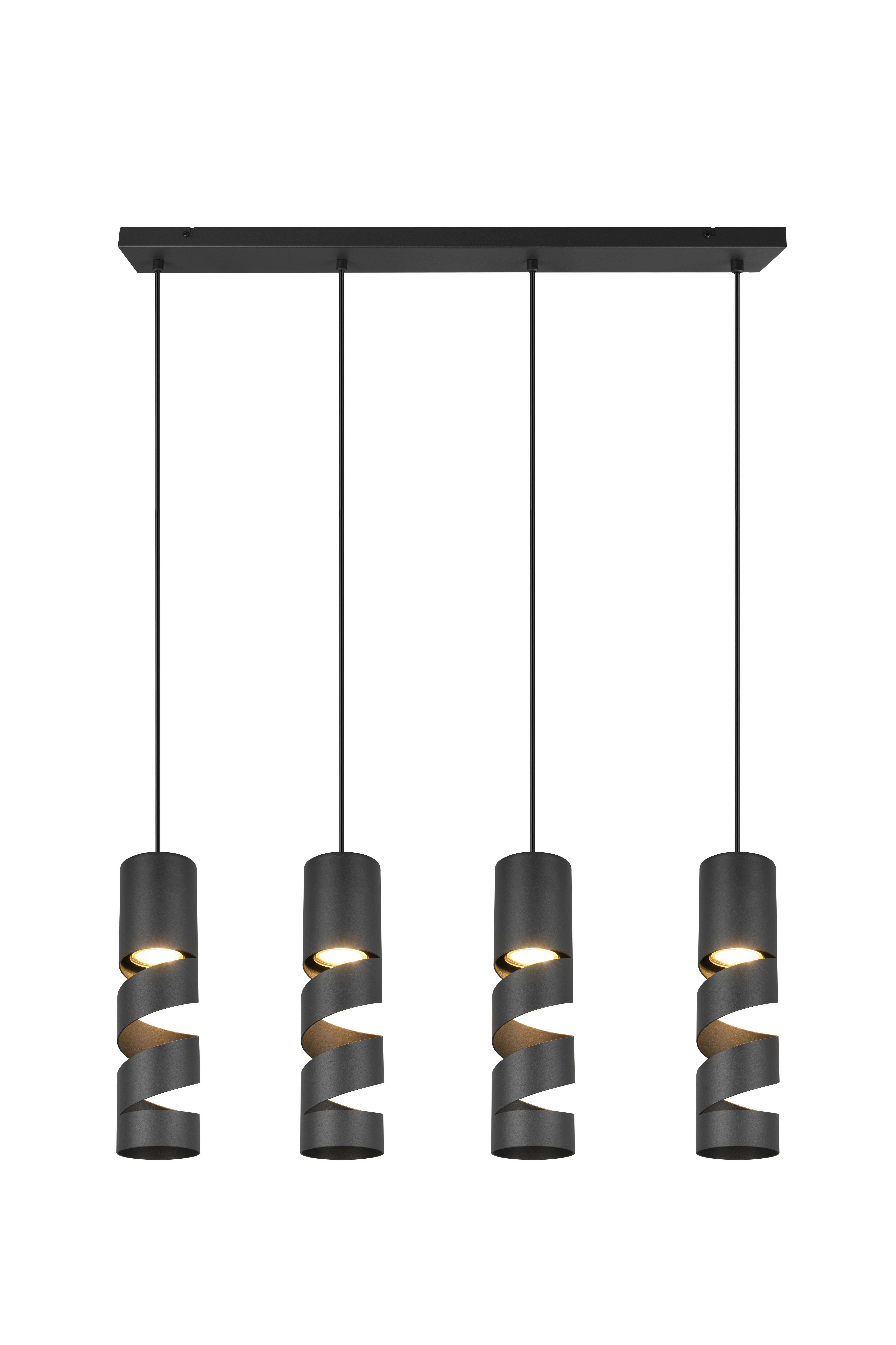 Pendelleuchte 364000432 Stream - Schwarz, KONVENTIONELL, Metall (80/9/150cm) - Trio Leuchten