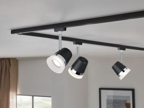 LED-Deckenleuchte Urail Spot Cone für Schienensystem - Chromfarben/Schwarz, Design, Kunststoff/Metall (18,0cm) - Paulmann