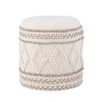 Hocker Creme B: 40cm - Creme, Basics, Textil (40/45/40cm) - Livetastic
