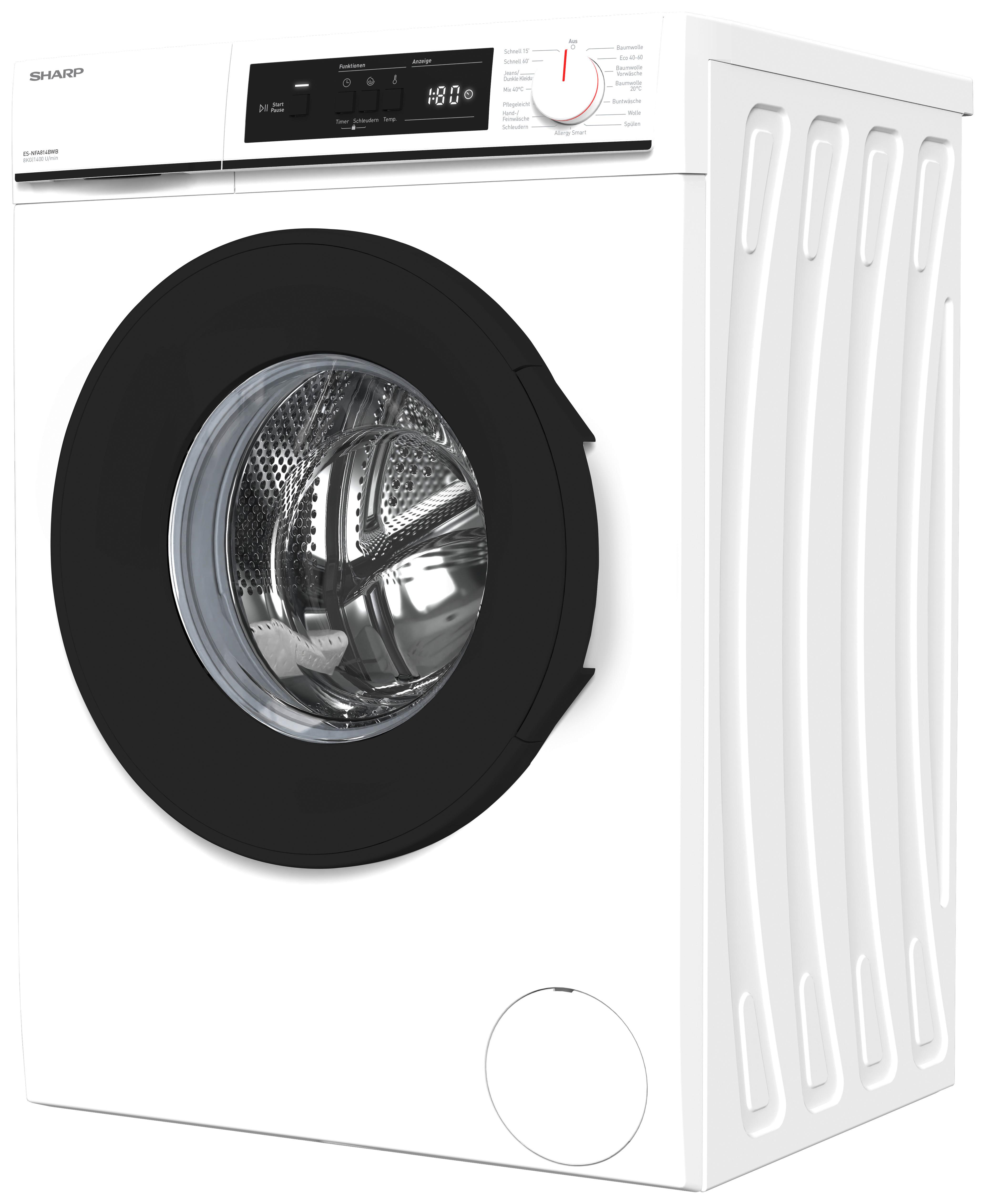 Waschmaschine in Weiß Frontlader