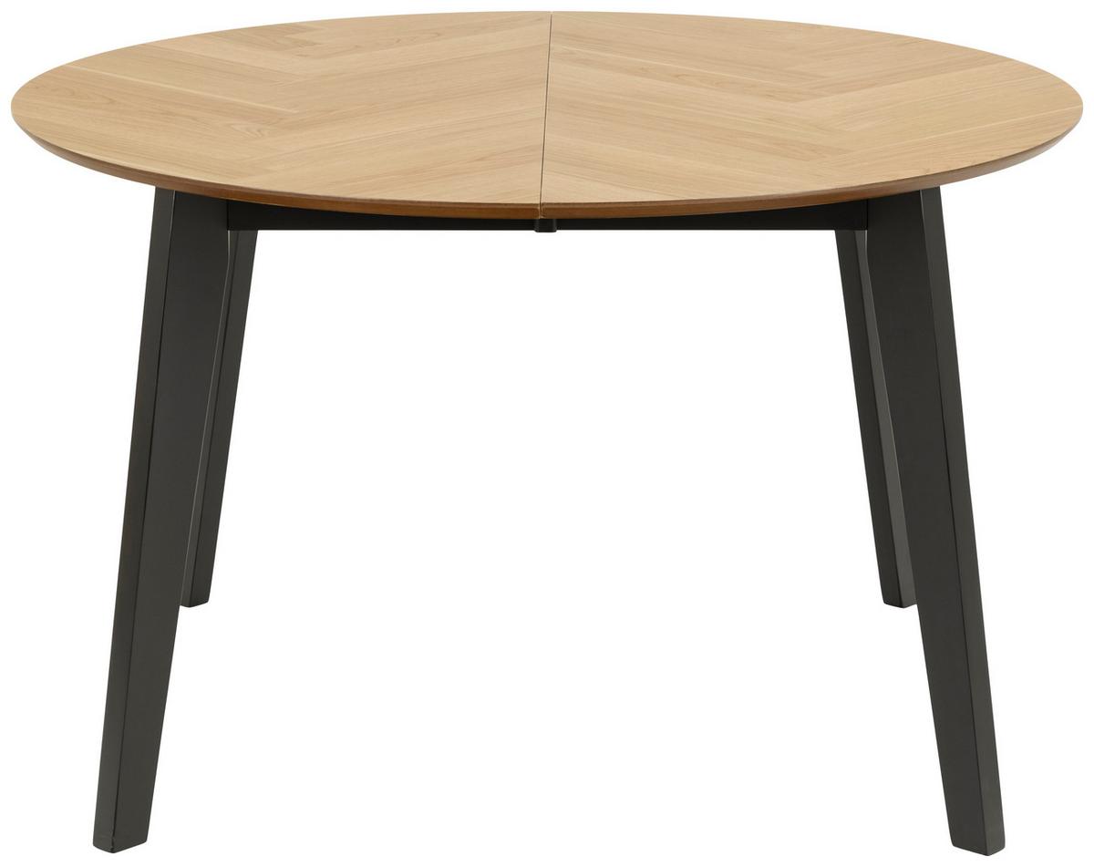 Rozkladací jedálenský stôl GEORGETOWN 120-198 - černá/barvy dubu, Trend, dřevo/kompozitní dřevo (120/120/74,5cm) - MID.YOU