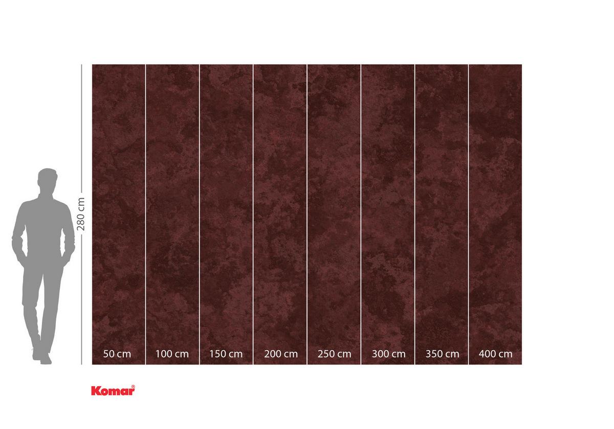 Fototapete The Wall - Rot/Braun, Trend, Papier (400/280cm) - Komar