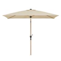 Sonnenschirm Cordoba BxHxT: 150x231x230 cm Naturfarben - Eichefarben/Naturfarben, Basics, Textil/Metall (150/231/230cm) - Schneider