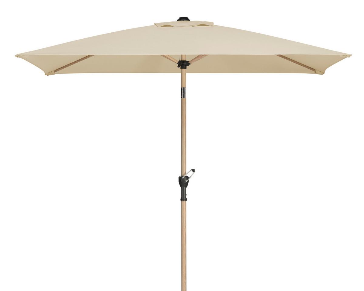 Sonnenschirm Cordoba BxHxT: 150x231x230 cm Naturfarben - Eichefarben/Naturfarben, Basics, Textil/Metall (150/231/230cm) - Schneider