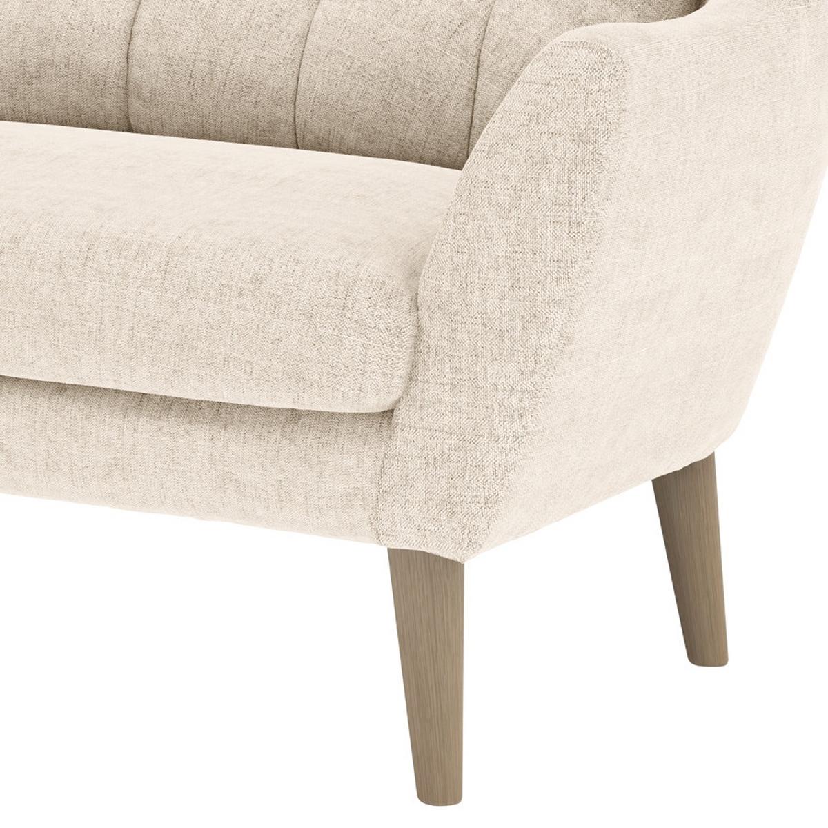 2-Sitzer-Sofa Henry, Silberfarben B: 144 cm - Eichefarben/Silberfarben, KONVENTIONELL, Textil (144/107/94cm) - Trendmanufaktur