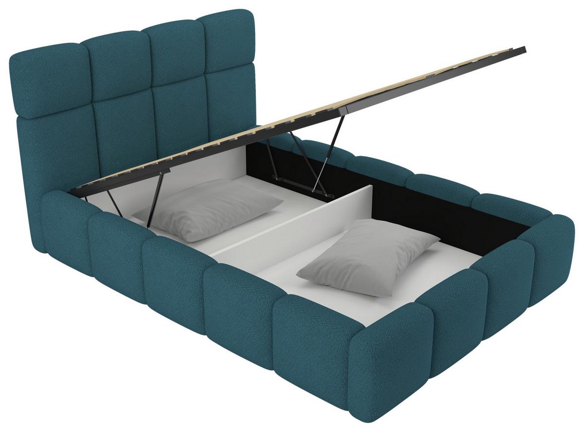 Polsterbett Cloudy Türkis, Lf: 120x200 Cm - Türkis, Trend, Holz/Holzwerkstoff (120/200cm) - Luca Bessoni