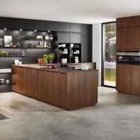 Einbauküche Riga Frei Planbar Modern, grifflos - Eichefarben/Anthrazit, MODERN, Holzwerkstoff - Vertico