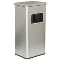 Aschenbecher Clean I Silberfarben - Silberfarben, MODERN, Metall (29/61/23cm) - MID.YOU