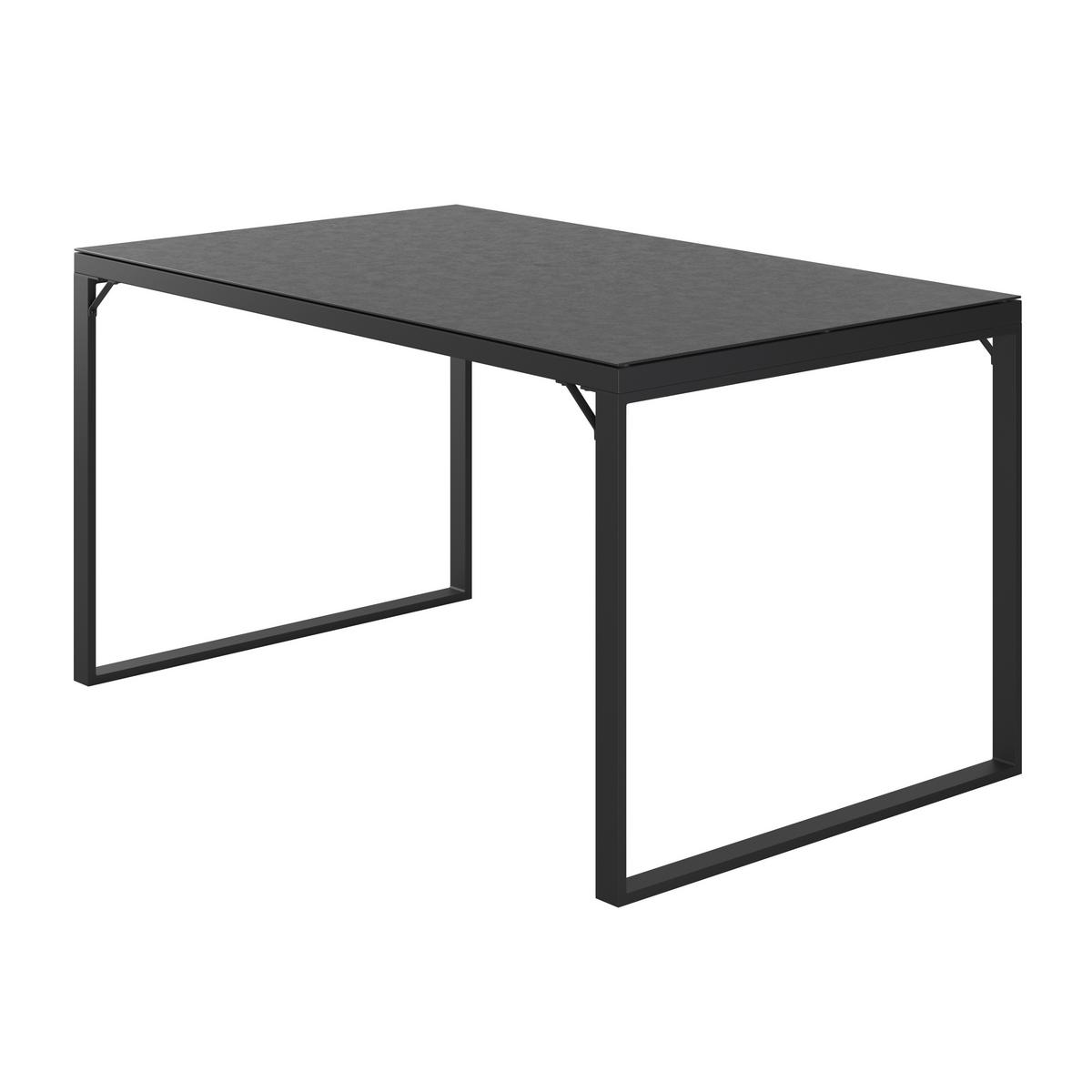 Loungegarnitur Almeria - Anthrazit, MODERN, Glas/Textil - Beldano