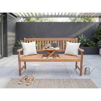 2-Sitzer mit Bank LxBxH: ca. 153x57x88 cm - Akaziefarben, Basics, Holz (153/57/88cm) - Prestige Home